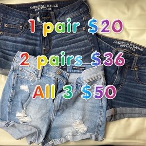 American Eagle Medium Wash Short Shorts